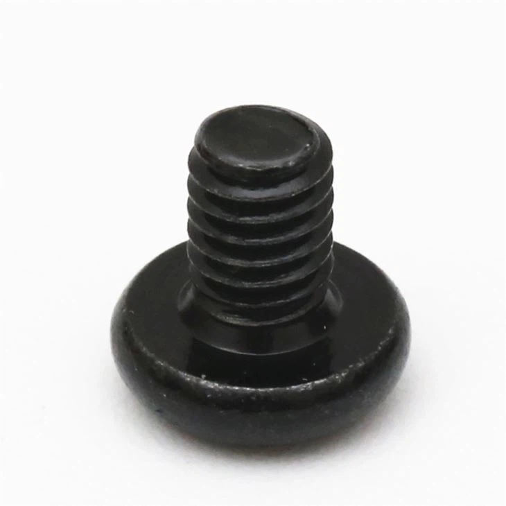 Black carbon steel phillips pan head machine screw