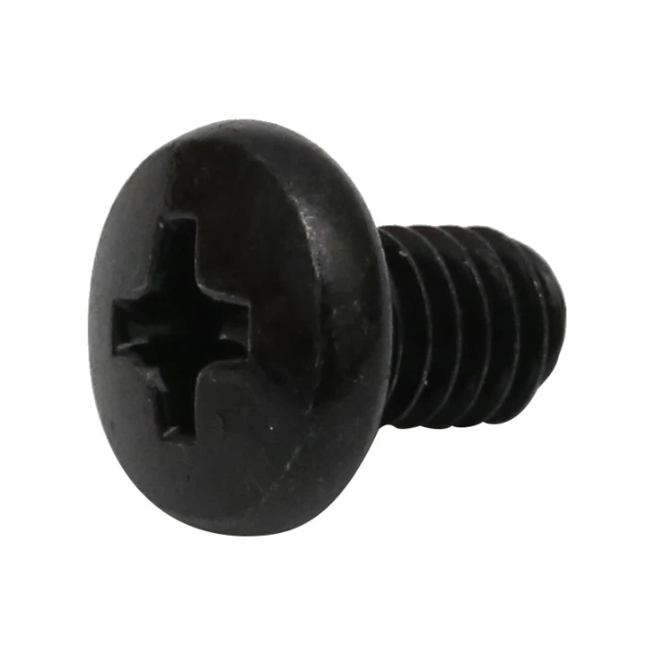 Small phillips black anodized screw