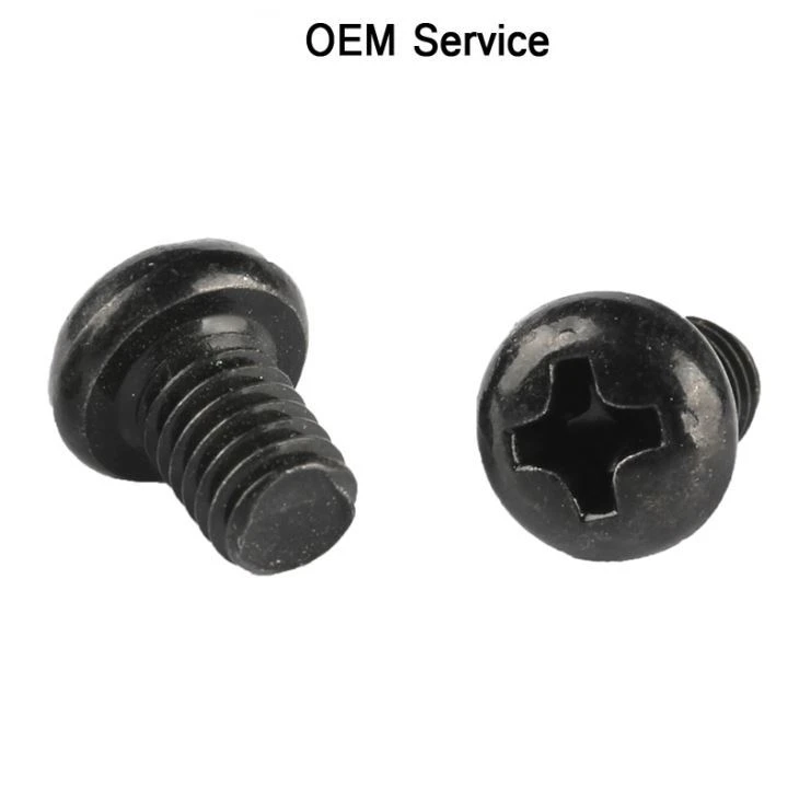 Oval Head Phillips Screw Black