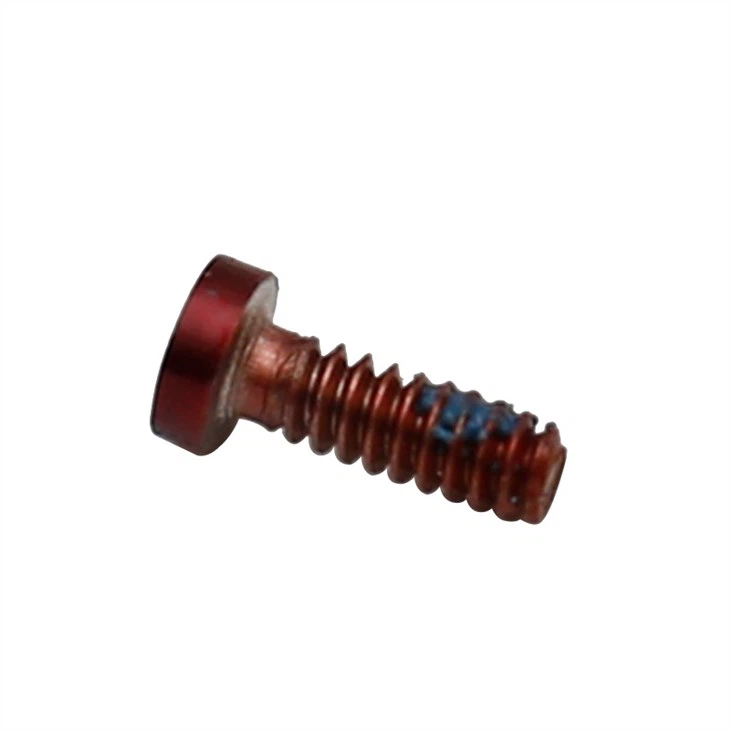 Red color small torx flat head screw